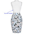 Grace Karin Occident Sexy Women Hips Wrapped Short Vintage Retro Cotton Flower Pattern Skirt CL008928-6